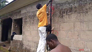 HE CAME FOR ELECTRICAL WIRING IN MY NEW HOUSE, I COULD'NT RESIST TO FUCK HIM OUTDOOR