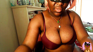 Fat Black Pussy Squirts and Creams with Her Favourite Toys || TabbyKtty