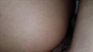 Pissing hard on the fat butt