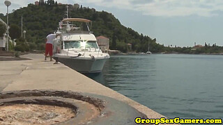 Beach game group pussyfucking