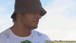 Beach game group pussyfucking