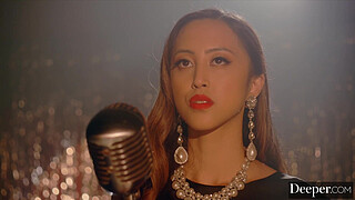 Deeper. Sultry singer Alexia Anders can't resist Anton's BBC