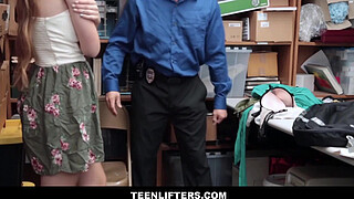 TeenLifters - Caught This Blonde Shoplifter Made Fuck Deal After Search - Alyce Anderson, Marcus London
