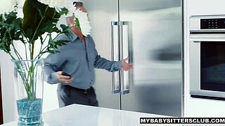 MyBabySittersClub - Babysitter (Dolly Leigh) Gets Hand Stuck In Sink and Fucked By Boss