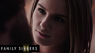 Brad Newman Cant Resist His Step Daughter (Natalie Knight) When She Sneaks Into His Bed - Family Sinners