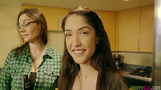 Jericha Jem, Piper Perri Lifting Their Miniskirts To Fuck Stepbrother