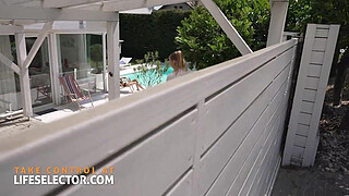 Stepsister Lucy Heart and her lesbo lover Alyssa Bounty offer their assholes