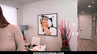 StepSistersHD - Skinny Redhead Stepsister Family Sex With Stepbrother On Turkey Day POV - Ellie Murphy, Austin Pierce