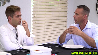 Stepdad and stepdaughter inside the bathroom sneakily fucking