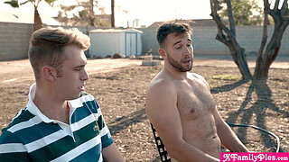 Stepdad fucked his young stepdaughter and her stepcousin too in a threeway