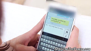 Sexy stepsister gets facial after rimjob