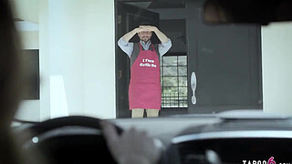 Second parents get with stepdaughter teenie in a 3some