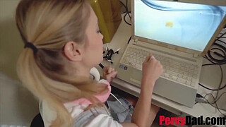 My stepdaughter and her friend take turns and fuck me