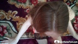 Hot stepdaughter puts on sexy lingerie before she's shafted by her stepdad in hardcore fashion.