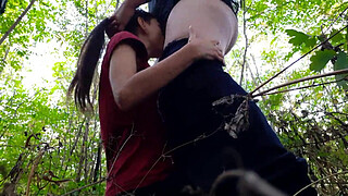 I cum in the mouth of a stranger in the forest