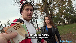 Public Agent Amirah Adara Fucks a stranger while her BF waits