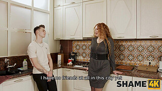 SHAME4K. Guys dream is to fuck a mature neighbor and he realizes it