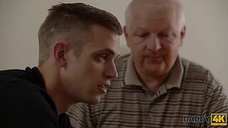 DADDY4K. Grey-haired old dad makes love to tender young angelface Ornella Morgen