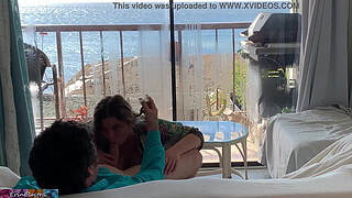 Stepson fucks lonely stepmom while stepdad is away