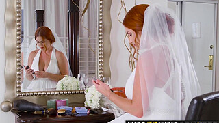 Brazzers- Cute redhead bride fucked