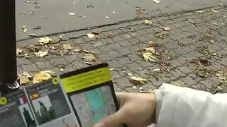 Blonde MILF picked up on street and fucked outdoor