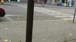 Blonde MILF picked up on street and fucked outdoor