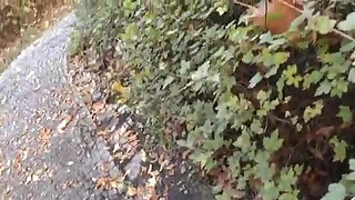 Blonde MILF picked up on street and fucked outdoor