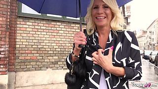 GERMAN SCOUT - Big Boobs Wife talk to no condom Cheating Fuck for Cash at Fake Model Job