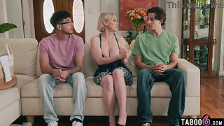 Granny step mom with large tits banged by her two step sons