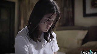 Stepdad roughly fucked his teen every night