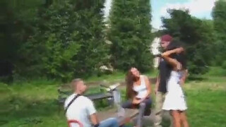 Young first-time swingers Raffaella, Liana