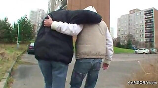 Old Woman Fuck Tenn Boy and gets Cumshot