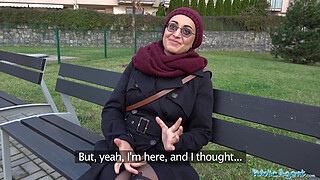 Public Agent Afghan cutie pays to fuck a big shaft