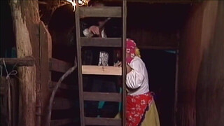 Retro mature hooker Olivia sucking a hard shaft and getting facialized