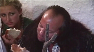 Retro mature hooker Olivia sucking a hard shaft and getting facialized