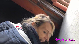 We take advantage of this abandoned house my dick is bursting suck it good