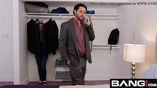 Horny wife Lena Paul offers her body to Hubby's client