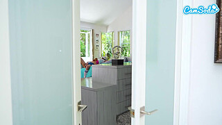 Sexy College Teen Caught Masturbating Gets Fucked By Step Brother