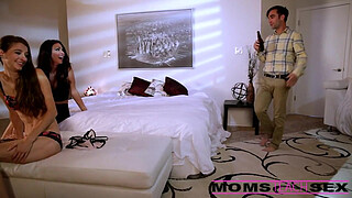 A night of drinking fun turns into an incredibly hot 3way when beautiful and buxom mom Jessica seduces her stepson and his new girlfriend Willow