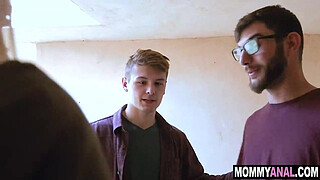 Milf step mom has anal sex with stepson's buddy