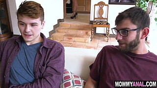 Milf step mom has anal sex with stepson's buddy