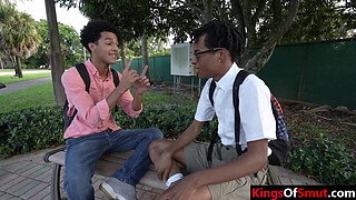 Step son sells step mom's pussy to his black friend