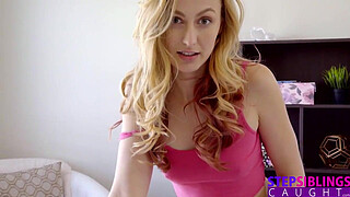 StepSis Making Me Cum And Caught By Mom!