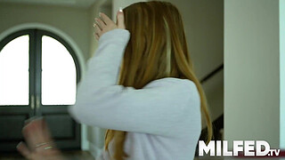 Horny Mom Caught Fucking a Young Penis by her Husband