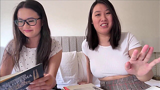 Asian StepSisters Take Study Break