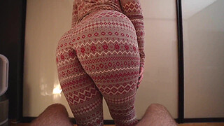 Step Sister with a big booty is the best Christmas present | homemade Christmas sex