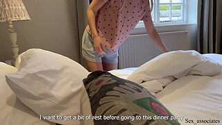 Step Mom And Son Share a Bed In A Hotel