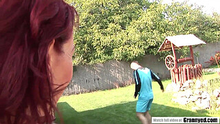 old women fuck with young guy