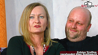 German teen meet old swinger couple at casting for 3some FFM