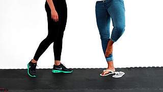 Chick humiliated over her friend with hardcore Face fuck